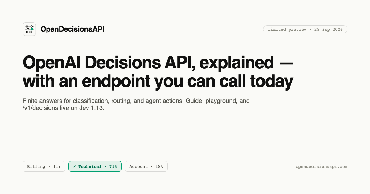 /v1/decisions API Reference | OpenDecisionsAPI
